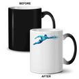 Blue Water Swimming In Freestyle Stroke Coffee Color Changing Mug, trending gift