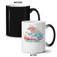 Canoe Bear Canoeing Raglan Baseball Tee Coffee Color Changing Mug, trending gift