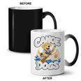 Canoe Dogs Golden Retriever Paddling Graphic Coffee Color Changing Mug, trending gift