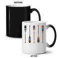 Colorful Painted Oars Paddle Nautical Canoe T Shirt Coffee Color Changing Mug, trending gift