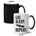 Eat Sleep Canoe Repeat Canoeing Outdoors Raglan Baseball Tee Coffee Color Changing Mug, trending gift Eat Sleep Canoe Repeat Canoeing Outdoors Raglan Baseball Tee Coffee Color Changing Mug, trending gift
