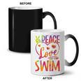 Peace Love Swim Swimming Tie Dye Swimmer Swimming Swim Team Coffee Color Changing Mug, trending gift Peace Love Swim Swimming Tie Dye Swimmer Swimming Swim Team Coffee Color Changing Mug, trending gift