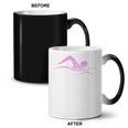 Silhouette Icon Swimmer Stuff Girls Swimming Coffee Color Changing Mug, trending gift