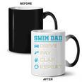 Swim Dad Drive Pay Clap Repeat Swimming Team Father Coffee Color Changing Mug, trending gift