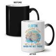 Swimmer Swim Sloth Swimming Team Retro Coffee Color Changing Mug, trending gift Swimmer Swim Sloth Swimming Team Retro Coffee Color Changing Mug, trending gift