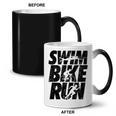 Swimming Cycling Running Triathlon Running Swimming Coffee Color Changing Mug, trending gift