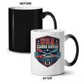 USA Canoe Kayak Paddling American Flag Emblem Coffee Color Changing Mug, trending gift