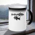 Canoe Silhouette Forest Lake Reflection Coffee Color Changing Mug