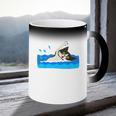 Cat Swimming Pool Coffee Color Changing Mug Cat Swimming Pool Coffee Color Changing Mug