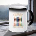Kayak And Canoe Lake Fun Raglan Baseball Tee Coffee Color Changing Mug