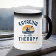 Kayaking Therapy Kayaker Canoe Paddle Lake River Coffee Color Changing Mug Kayaking Therapy Kayaker Canoe Paddle Lake River Coffee Color Changing Mug