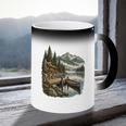 Lakeside Canoe Cabin Escape Scene Coffee Color Changing Mug Lakeside Canoe Cabin Escape Scene Coffee Color Changing Mug