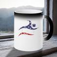 Patriotic American Flag Floating USA Swimming Team Coffee Color Changing Mug Patriotic American Flag Floating USA Swimming Team Coffee Color Changing Mug
