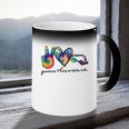 Peace Love Swim Tie Dye Swimmer Swimming Summer Trip Coffee Color Changing Mug Peace Love Swim Tie Dye Swimmer Swimming Summer Trip Coffee Color Changing Mug