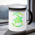 Sea Turtle Just Keep Swimming Ocean Beach Vacation Coffee Color Changing Mug