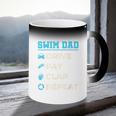 Swim Dad Drive Pay Clap Repeat Swimming Team Father Coffee Color Changing Mug