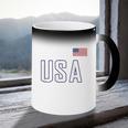 USA Flag Swim Swimming Sport Practice Equipment Men Women Coffee Color Changing Mug