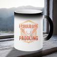 I Could Use A Good Paddling Canoe Canoeing Paddle Men Women Raglan Baseball Tee Coffee Color Changing Mug