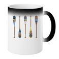 Colorful Painted Oars Paddle Nautical CanoeShirt Coffee Color Changing Mug
