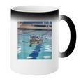 Competitive Swim Team Funny Kitty Cat Swimming Coffee Color Changing Mug