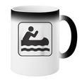 Cool Outdoor Water Sport Canoe Raglan Baseball Tee Coffee Color Changing Mug