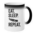 Eat Sleep Canoe Repeat Canoeing Outdoors Raglan Baseball Tee Coffee Color Changing Mug Eat Sleep Canoe Repeat Canoeing Outdoors Raglan Baseball Tee Coffee Color Changing Mug