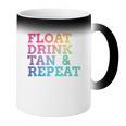 Float Drink Tan Repeat Summer Swimming Beach Pool Vacation Coffee Color Changing Mug Float Drink Tan Repeat Summer Swimming Beach Pool Vacation Coffee Color Changing Mug