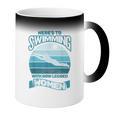 Here's To Swimming With Bow Legged Women Distressed Look Coffee Color Changing Mug Here's To Swimming With Bow Legged Women Distressed Look Coffee Color Changing Mug