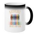 Kayak And Canoe Lake Fun Raglan Baseball Tee Coffee Color Changing Mug