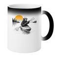Kayaking Bear Retro Sunset Paddling Canoe Outdoor Adventure Coffee Color Changing Mug