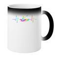 Kayaking Heartbeat Tie Dye Canoe Boating Kayaks Coffee Color Changing Mug