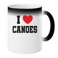 I Love Canoes Coffee Color Changing Mug I Love Canoes Coffee Color Changing Mug