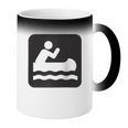 Outdoors Water Sports Canoe Canoeist Raglan Baseball Tee Coffee Color Changing Mug