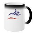 Patriotic American Flag Floating USA Swimming Team Coffee Color Changing Mug Patriotic American Flag Floating USA Swimming Team Coffee Color Changing Mug