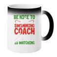 Swimming Coach Christmas Xmas Swimming Santa Coffee Color Changing Mug Swimming Coach Christmas Xmas Swimming Santa Coffee Color Changing Mug