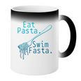 Swimming Eat Pasta Swim Fasta Swimmer Coffee Color Changing Mug