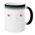 United States Canoe Canoeing Raglan Baseball Tee Coffee Color Changing Mug