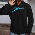 Blue Water Swimming In Freestyle Stroke Zip Up Hoodie Blue Water Swimming In Freestyle Stroke Zip Up Hoodie