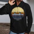 Canoe Canoeing Vintage Sunset Zip Up Hoodie