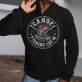 Canoe Fishing Crew Vintage Bass Paddles Zip Up Hoodie