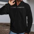 I Like Canoes Minimalist Statement Zip Up Hoodie