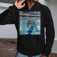 Competitive Swim Team Funny Kitty Cat Swimming Zip Up Hoodie