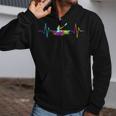 Kayaking Heartbeat Tie Dye Canoe Boating Kayaks Zip Up Hoodie