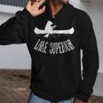 Lake Superior Bear Canoe Upper Peninsula For Yooper Zip Up Hoodie