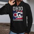 Ohio Flag Swimming Team Swim Swimmer US State Zip Up Hoodie