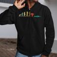 Retro Swimming Evolution For Swimmers Small Zip Up Hoodie