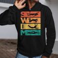 Retro Vintage Swimming For Swimmers Zip Up Hoodie