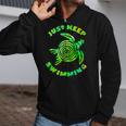 Sea Turtle Just Keep Swimming Ocean Beach Vacation Zip Up Hoodie