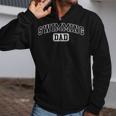 Swimming Dad Athletic Lettering Fathers Day Coach Zip Up Hoodie