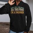 Swimming Swimmer Eating Swim Zip Up Hoodie